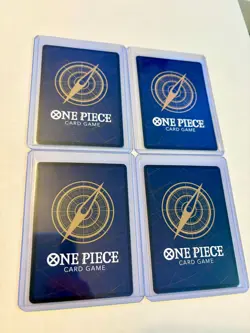 4x (Playset) Monkey.D.Luffy (2nd Anniversary Stamped ) P-043 One Piece Promo NM - Image 2