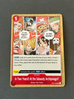 In Two Years!! At the Sabaody Archipelago OP01-030 PreERRATA One Piece Card Game - Image 1
