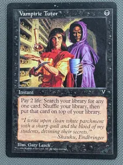 WOTC MTG Visions Vampiric Tutor (R) Rare Card in Sleeve - NM - Image 2