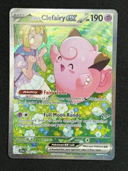 Pokemon TCG Lillie's Clefairy EX Journey Together Sir Card 184/159 NM Condition - Image 1
