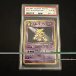PSA 10 Japanese Dark Alakazam Gem Mint Team Rocket Pokemon Card Holo - Image 1