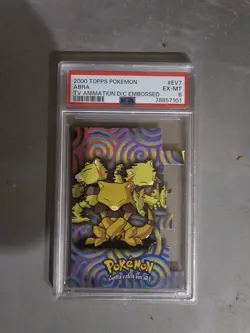 2000 Topps Pokemon TV Animation Series 2 #63 Abra (A) Die Cut Card EV7 of 12 - Image 1