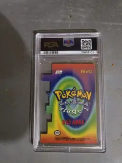 2000 Topps Pokemon TV Animation Series 2 #63 Abra (A) Die Cut Card EV7 of 12 - Image 2