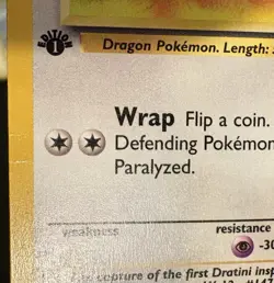 Dratini 53/82 1st Edition Team Rocket Set Pokemon Card DMG - Image 3