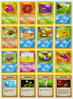 Pokemon 1st EDITION 1999 Fossil Set ALL Common Cards - 16 Card Lot - NM to Mint! - Image 1