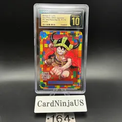 CGC PRISTINE 10 Luffy P-110 Premium Card Collection ONE PIECE DAY 25 Japanese - Image 1
