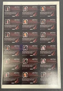 ARTBOX - Harry Potter - Prisoner of Azkaban- Uncut Trading Card Sheets-Lot of 6 - Image 3