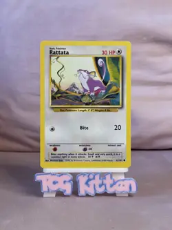 Rattata 61/102 Base Set - Common - Pokemon Card TCG - WOTC - LP/MP - TCGKITTEN - Image 1