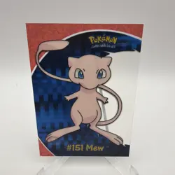 2000 TOPPS POKEMON TV ANIMATION CLEAR CARDS MEW #PC 7 - Image 1