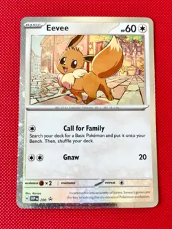 Eevee SVP200 Sv: Scarlet & Violet Black Star Promo Cosmos Holo Pokemon Card NM - Image 1
