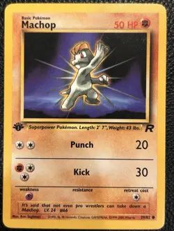 Pokemon TCG Team Rocket Machop 1st Edition 59/82 Card - Image 1