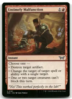 Untimely Malfunction NM Normal U Duskmourn: House of Horror 161 - Image 1