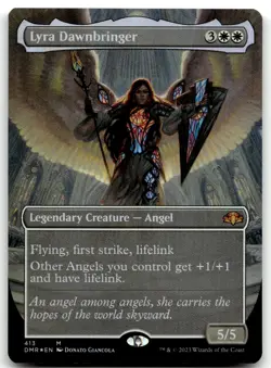 Lyra Dawnbringer (Borderless) NM Foil M Dominaria Remastered 413 - Image 1