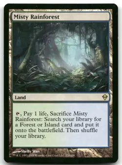 Misty Rainforest (little humidity dmg) R Zendikar 220 actual picture - Image 1