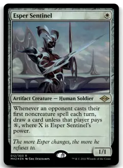 Esper Sentinel NM Foil Artifact Creature - Human Soldier R Modern Horizons 2 12 - Image 1