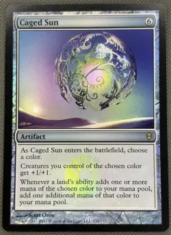 1x Caged Sun FOIL- NM English MTG - New Phyrexia - Image 1