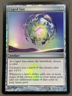 1x Caged Sun FOIL- NM English MTG - New Phyrexia - Image 2