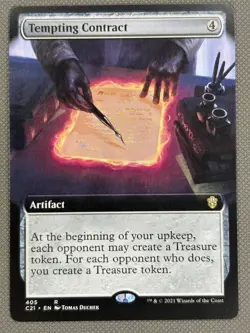 1x Tempting Contract (Extended Art) NM Eng MTG - Commander 2021 - Image 2