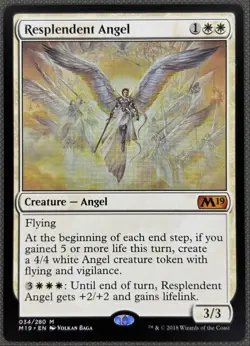 Resplendent Angel NM Core Set 2019 2018 Core/Mythic #34 - Image 1