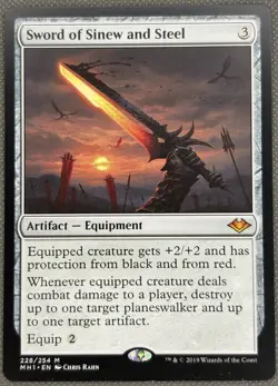 MTG Sword of Sinew and Steel MH1 228/254 NM Mythic Modern Horizons - Image 1