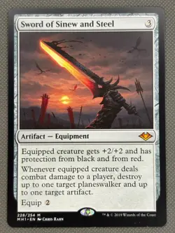 MTG Sword of Sinew and Steel MH1 228/254 NM Mythic Modern Horizons - Image 2