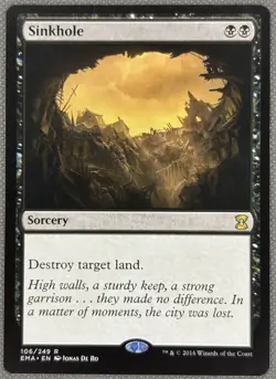 Sinkhole NM Eternal Masters MTG Magic the Gathering - Image 1