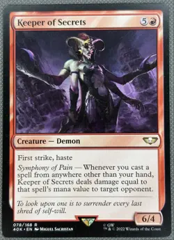 Keeper of Secrets NM Warhammer 40,000 Commander 2022 Commander/Rare #78 - Image 1