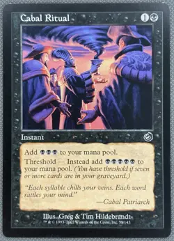 MTG Magic The Gathering: Torment Cabal Ritual Common #51/143 - LP - Image 1
