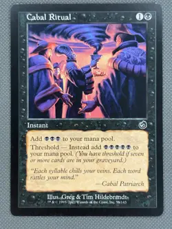 MTG Magic The Gathering: Torment Cabal Ritual Common #51/143 - LP - Image 2