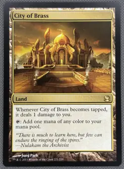 City of Brass Modern Masters Rare NM Magic: The Gathering 221 - Image 1