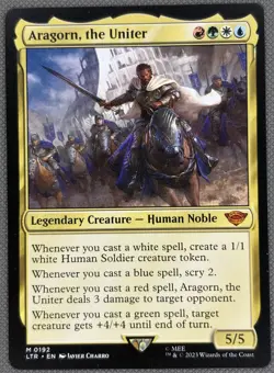 1x Aragorn the Uniter NM - MTG LOTR Lord of the Rings Magic MTG X1 - Image 1