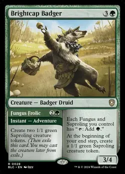 1x Brightcap Badger // Fungus Frolic NM Eng MTG - Bloomburrow Commander - Image 1