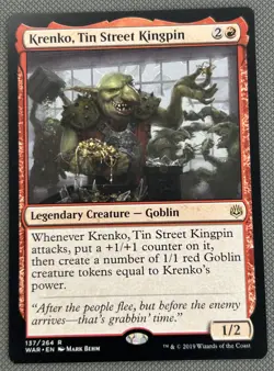 MTG KRENKO, TIN STREET KINGPIN WAR OF THE SPARK NEAR MINT/MINT NM - Image 1