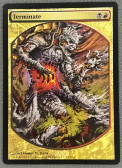 MTG - Terminate - Textless - Rewards Promo - Non Foil - NM full art - Image 1