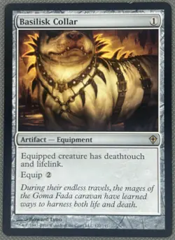 Near Mint, English - 1 x MTG Basilisk Collar Worldwake - Image 1