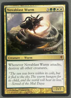 Novablast Wurm Worldwake mtg magic the gathering NM - Image 1