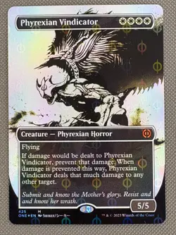 NM , English MTG Phyrexian Vindicator FOIL - Borderless Phyrexia: All Wil One - Image 2