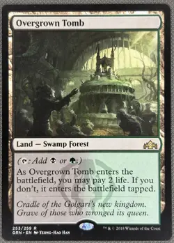 MTG - OVERGROWN TOMB - GUILDS OF RAVNICA - RARE NM - Image 1