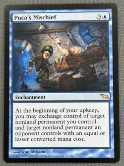 Magic The Gathering MTG PUCA'S MISCHIEF Shadowmoor NM Near Mint - Image 1