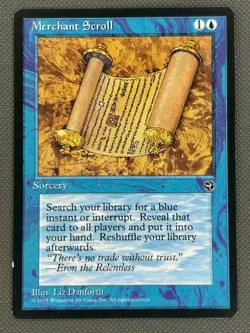 Merchant Scroll x1 MTG Homelands 1x Magic Excellent Light Play EX LP - Image 1