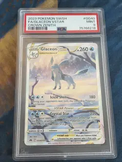 Pokemon TCG Crown Zenith Galarian Gallery Glaceon VSTAR GG40/GG70 PSA 9 - Image 1