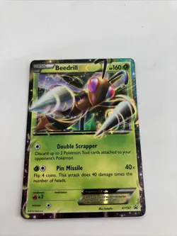 2016 Pokemon XY Black Star Promo Holo Beedrill EX #XY157 NM-LP Ships fast - Image 1