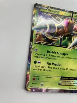 2016 Pokemon XY Black Star Promo Holo Beedrill EX #XY157 NM-LP Ships fast - Image 5