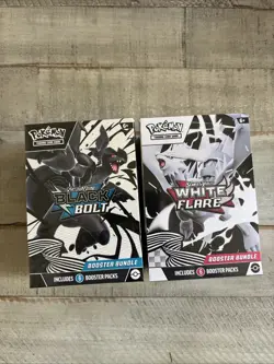 Pokemon Black Bolt and White Flare Booster Bundle Set of 2 Sealed New - Image 1