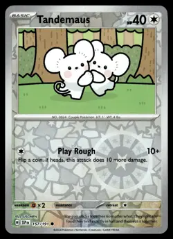 TANDEMAUS 157/191 Common Surging Sparks Pokemon Reverse Holo NM - Image 1