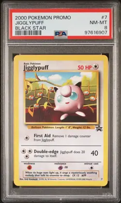 2000 Pokemon Black Star Promo #7 - PSA NM-MT 8 - JIGGLYPUFF - Image 1