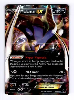 Malamar EX XY - Phantom Forces #58 (2014) Ultra Rare Holo NM Pokemon - Image 1