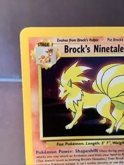 Pokemon TCG Brock's Ninetales 3/132 Gym Challenge 2000 Holo Rare WOTC VTG LP - Image 2
