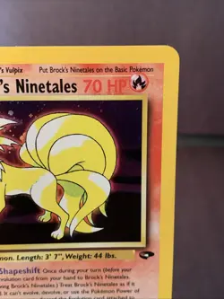 Pokemon TCG Brock's Ninetales 3/132 Gym Challenge 2000 Holo Rare WOTC VTG LP - Image 3