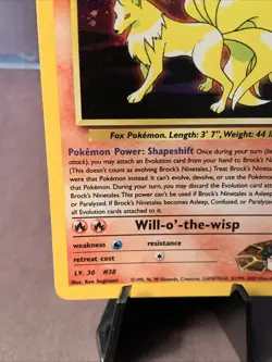 Pokemon TCG Brock's Ninetales 3/132 Gym Challenge 2000 Holo Rare WOTC VTG LP - Image 5